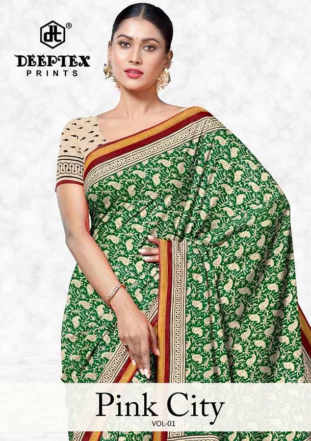 Deeptex Pinky City Vol 1 Cotton Saree 10 pcs Catalogue