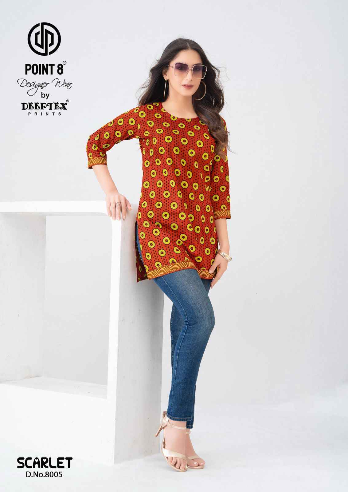Deeptex Scarlet Vol 8 Short Cotton Tops 10 pcs Catalogue