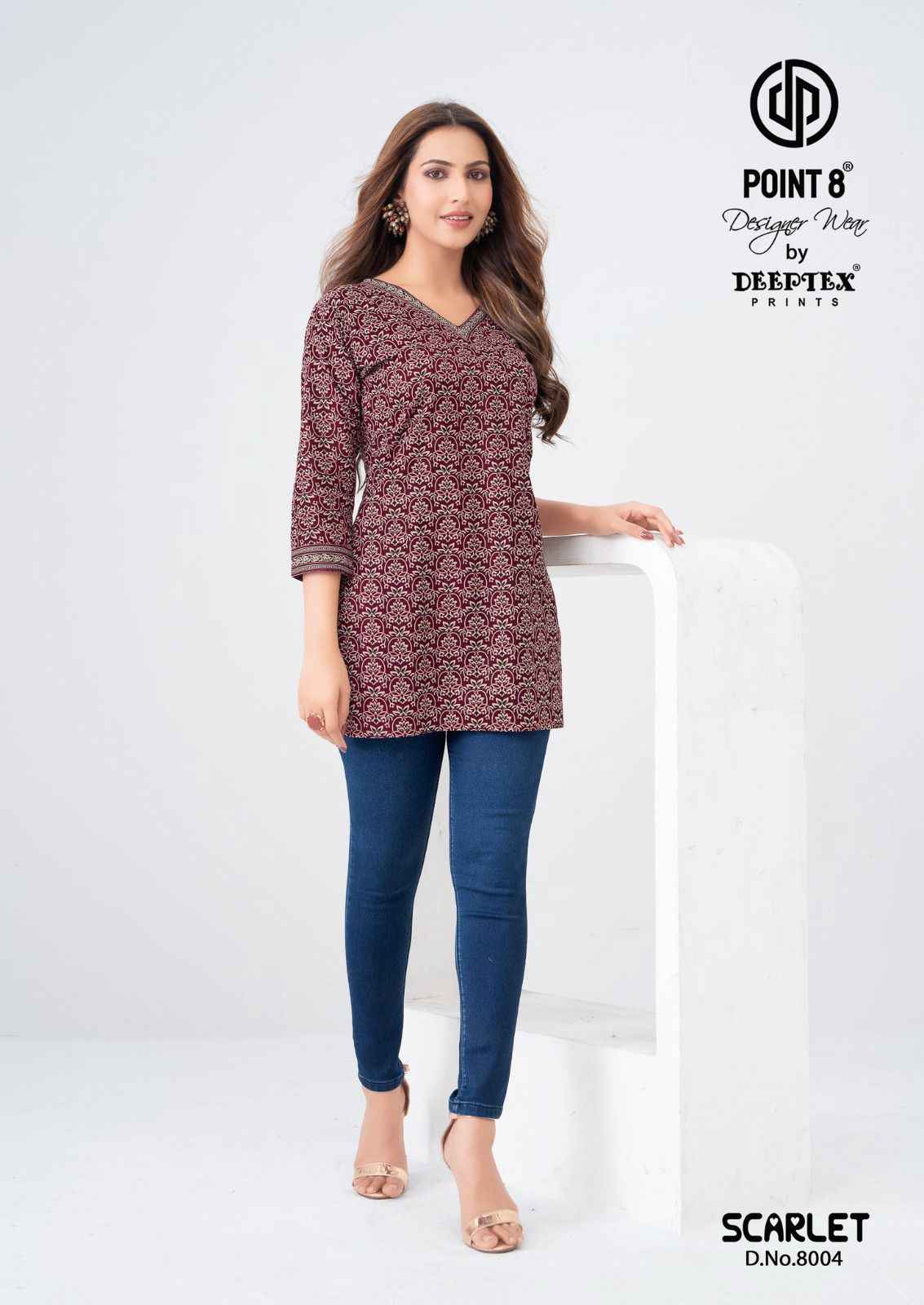 Deeptex Scarlet Vol 8 Short Cotton Tops 10 pcs Catalogue