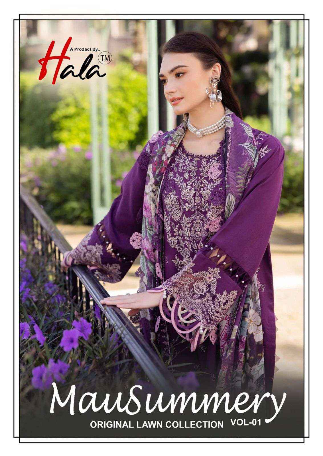 Hala Mausummery Vol 1 Cotton Dress Material 6 pcs Catalogue