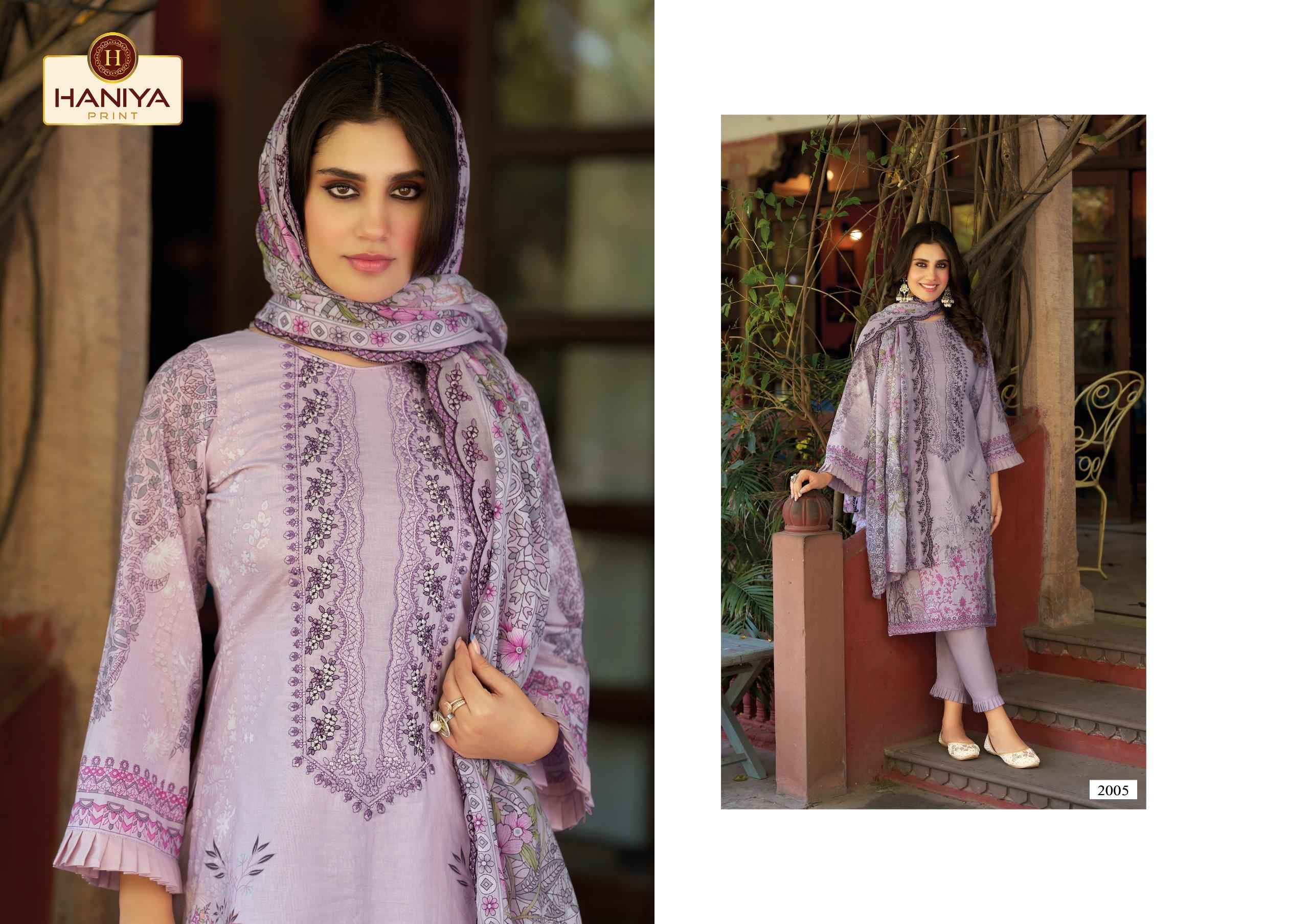 Haniya Print Falak e Naaz Cotton Dress Material 8 pcs Catalogue