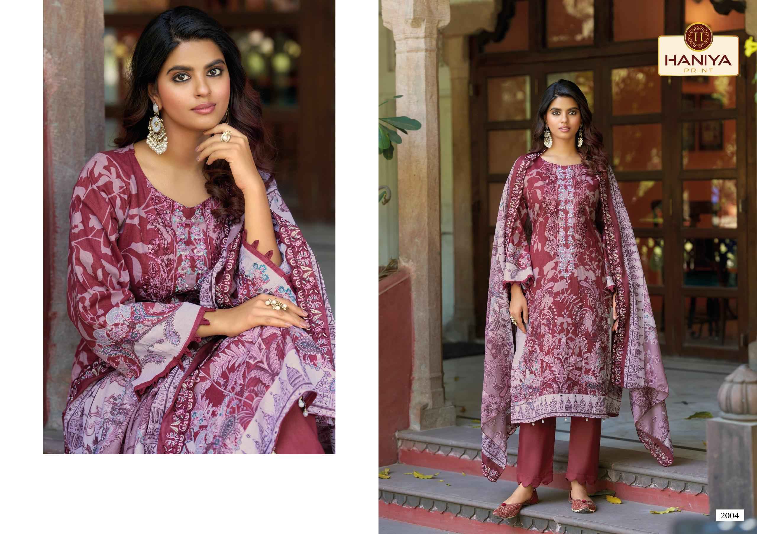 Haniya Print Falak e Naaz Cotton Dress Material 8 pcs Catalogue