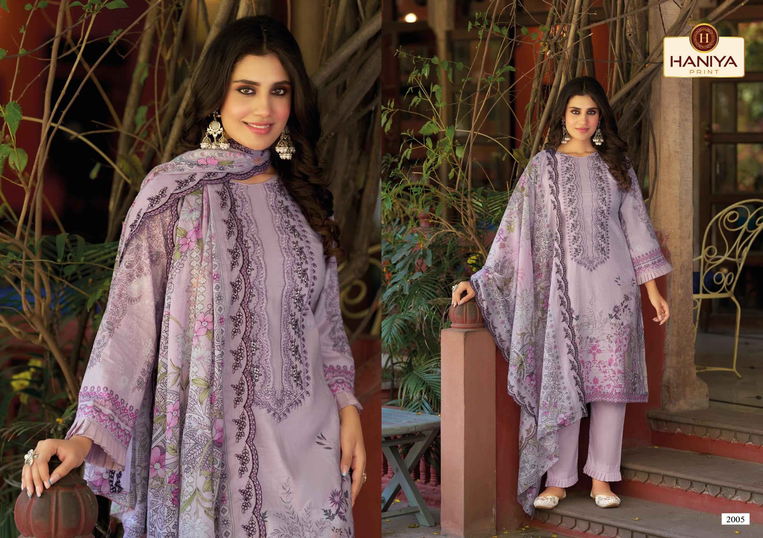 Haniya Print Falak e Naaz Cotton Dress Material 8 pcs Catalogue