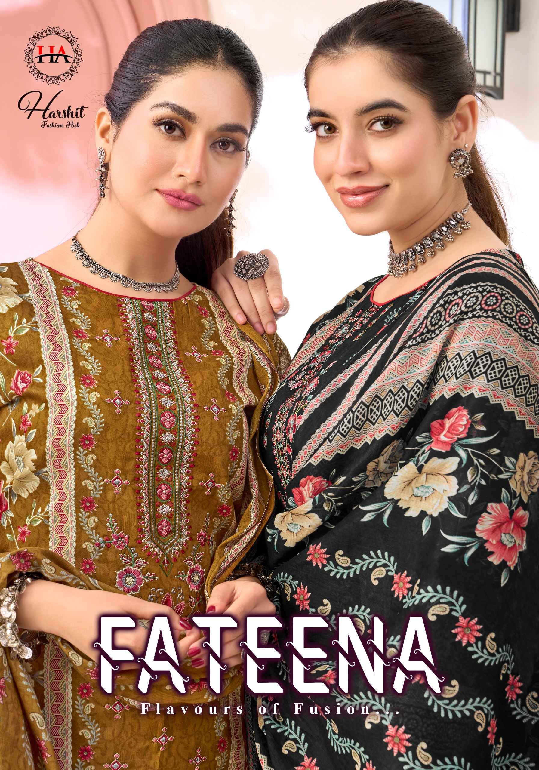 Harshit Fashion Fateena Zam Cotton Dress Material 6 pcs Catalogue
