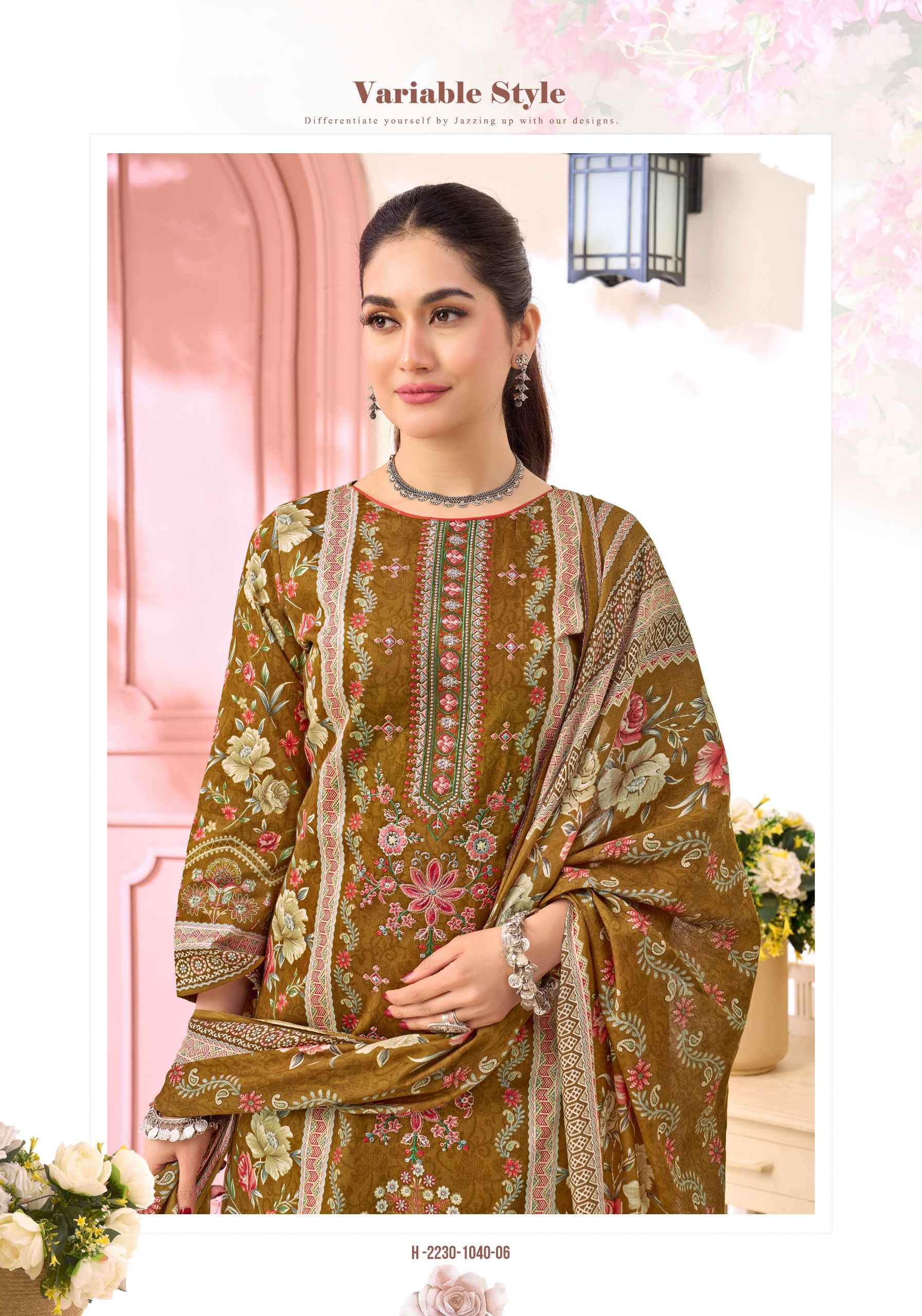 Harshit Fashion Fateena Zam Cotton Dress Material 6 pcs Catalogue