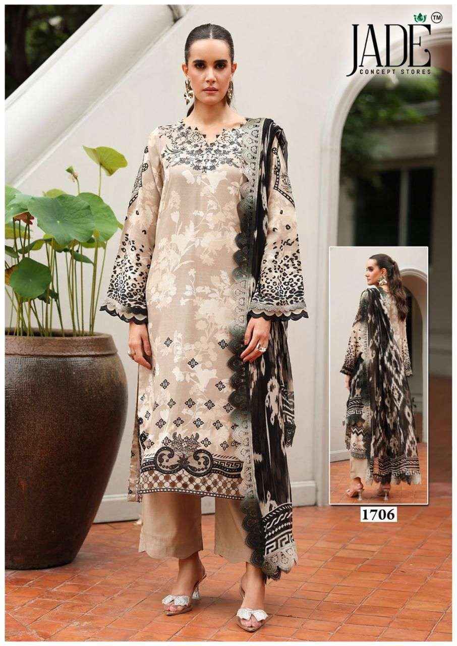 Jade Bin Saeed Heavy Luxury Vol 17 Readymade Lawn Cotton Dress 6 pcs Catalogue