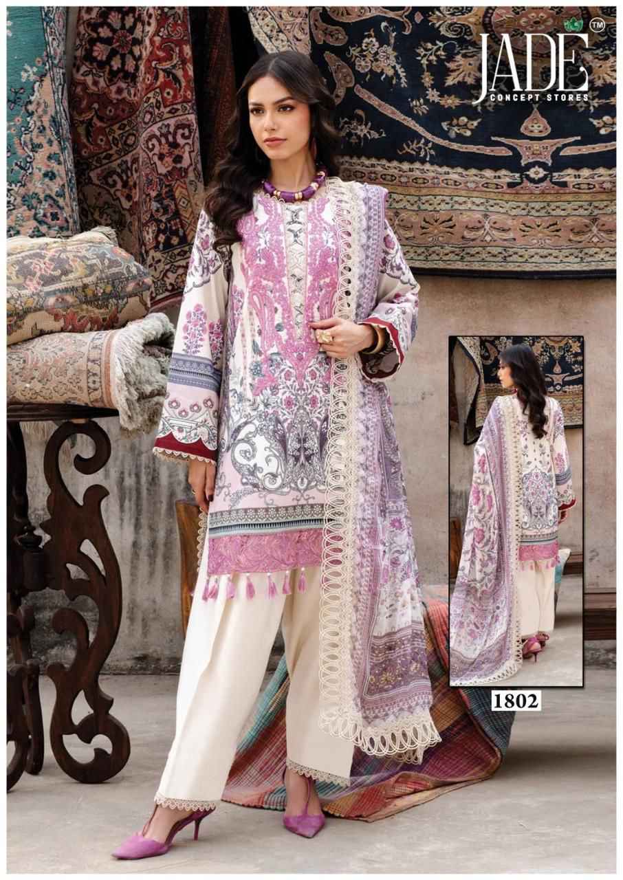 Jade Bin Saeed Heavy Luxury Vol 18 Lawn Cotton Dress Material 6 pcs Catalogue