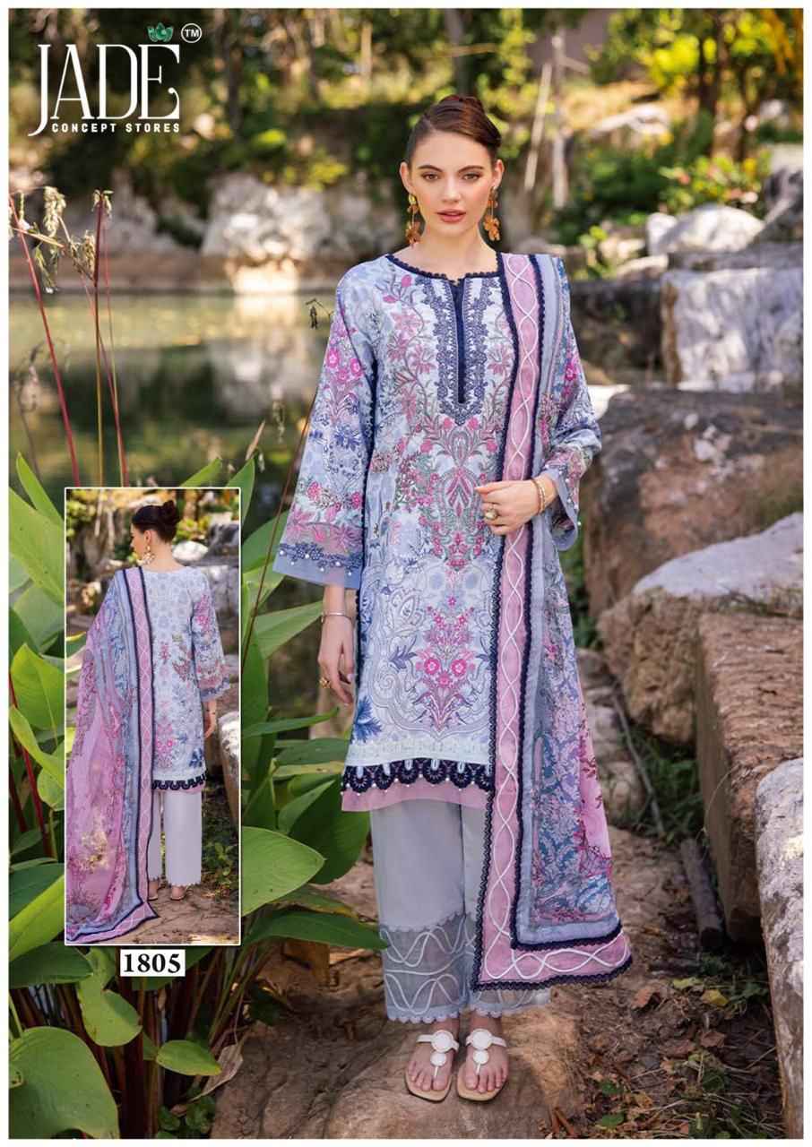 Jade Bin Saeed Heavy Luxury Vol 18 Lawn Cotton Dress Material 6 pcs Catalogue