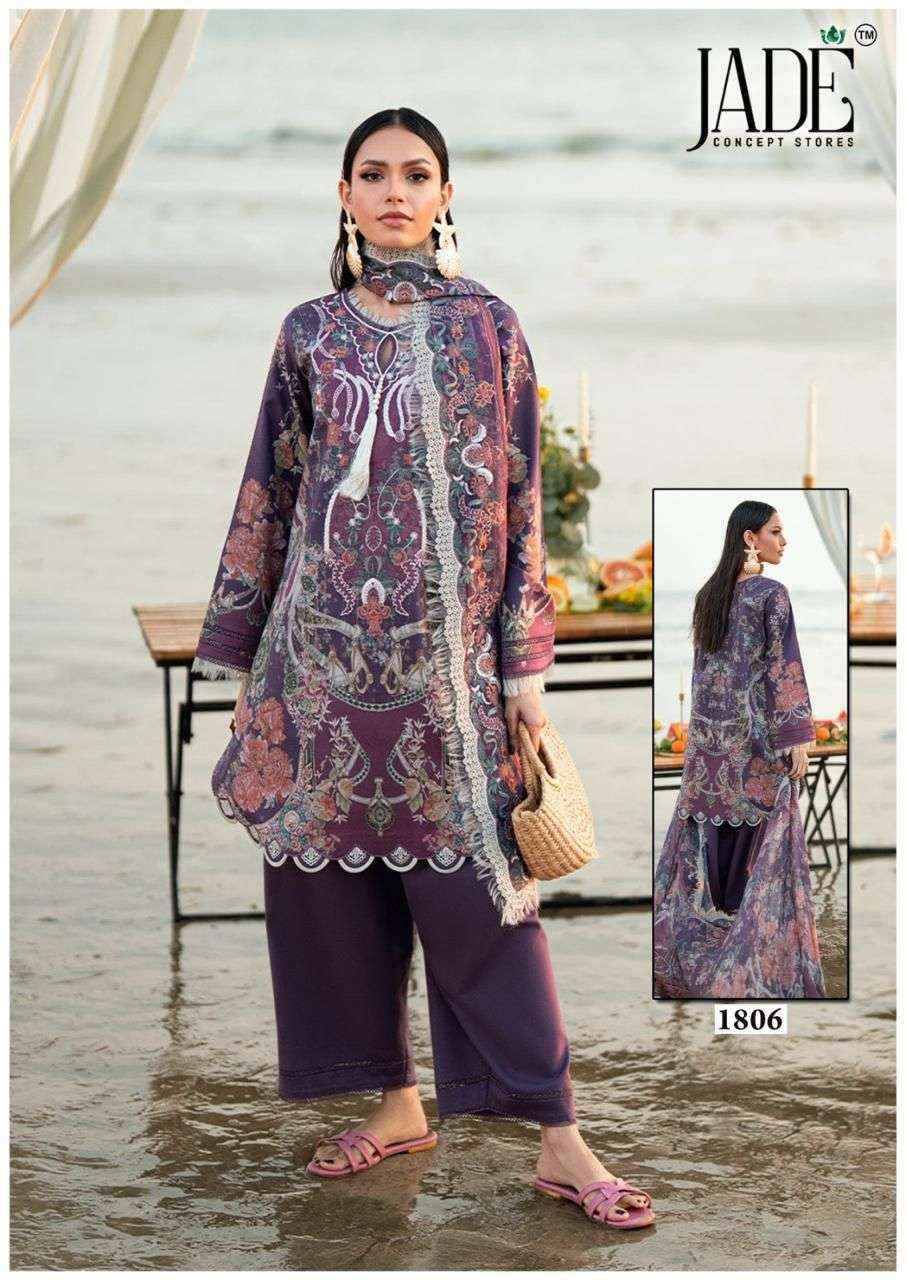 Jade Bin Saeed Heavy Luxury Vol 18 Readymade Lawn Cotton Dress 6 pcs Catalogue