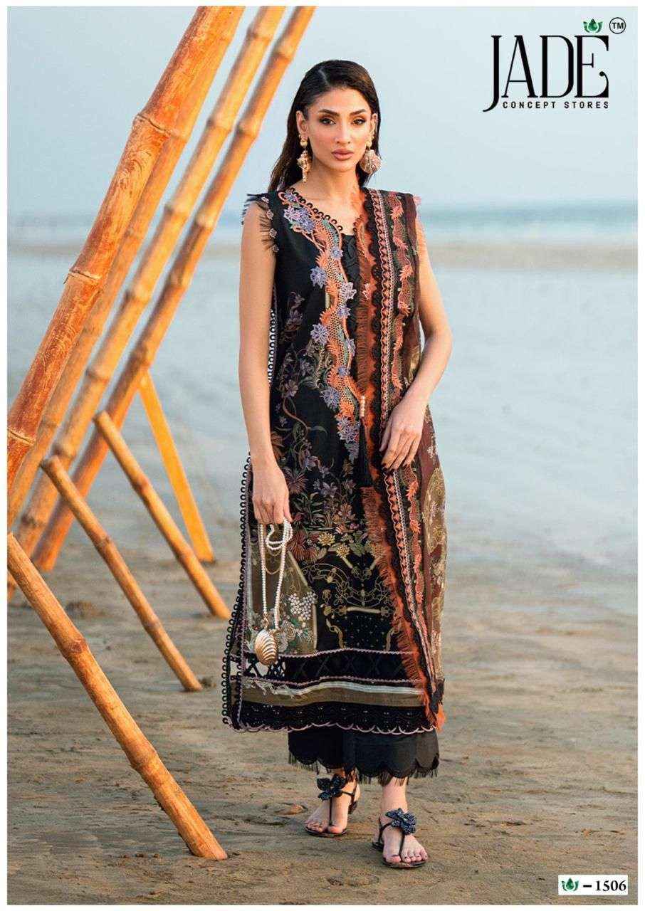 Jade Crimson Vol 15 Lawn Cotton Dress Material 6 pc Cataloge