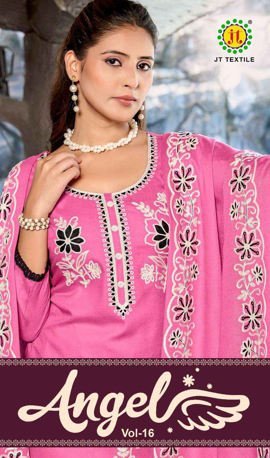 Jt Angel Vol 16 Rayon Dress Material 5 pcs Catalogue