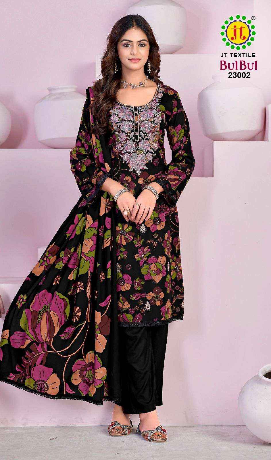 Jt Bulbul Vol 23 Rayon Dress Material 5 pcs Catalogue