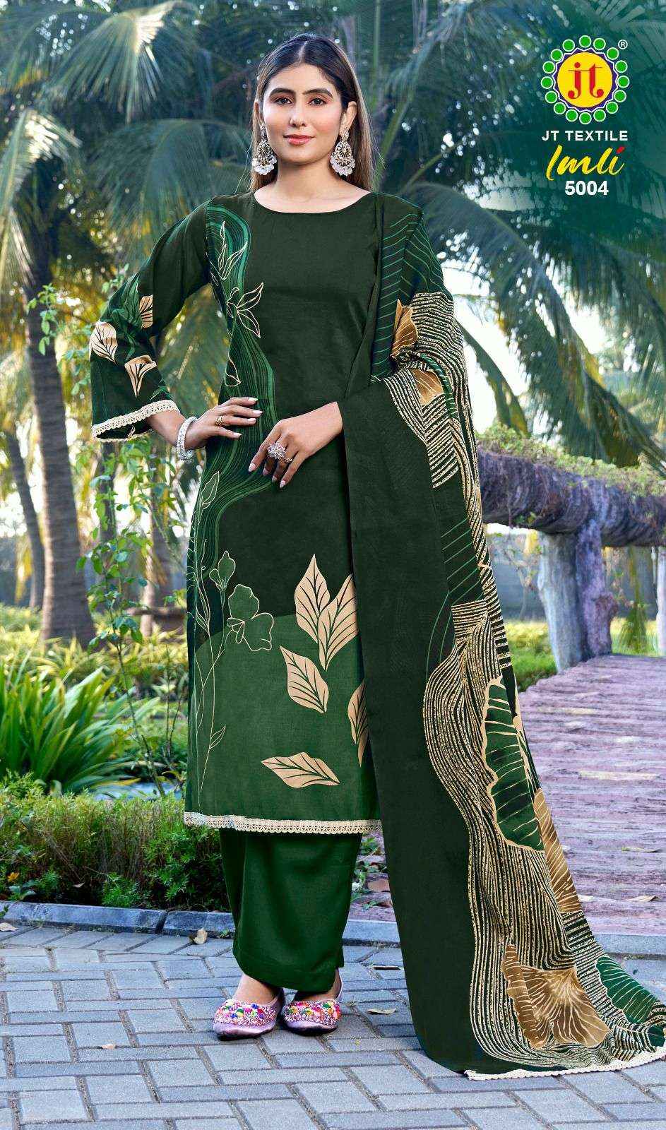 Jt Imli Vol 5 Rayon Dress Material 5 pcs Catalogue