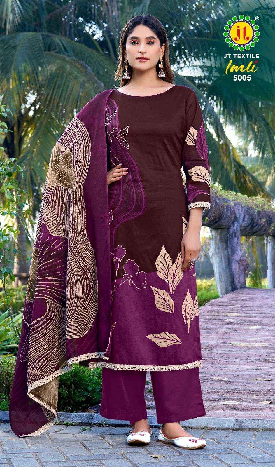 Jt Imli Vol 5 Rayon Dress Material 5 pcs Catalogue