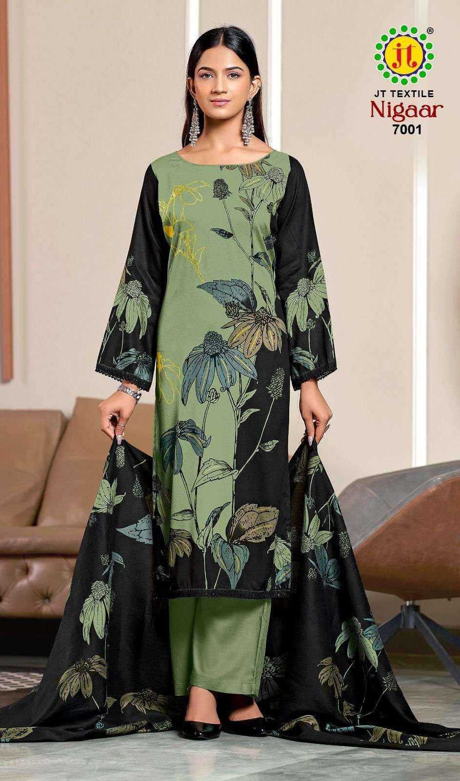 Jt Nigaar Vol 7 Rayon Dress Material 5 pcs Catalogue