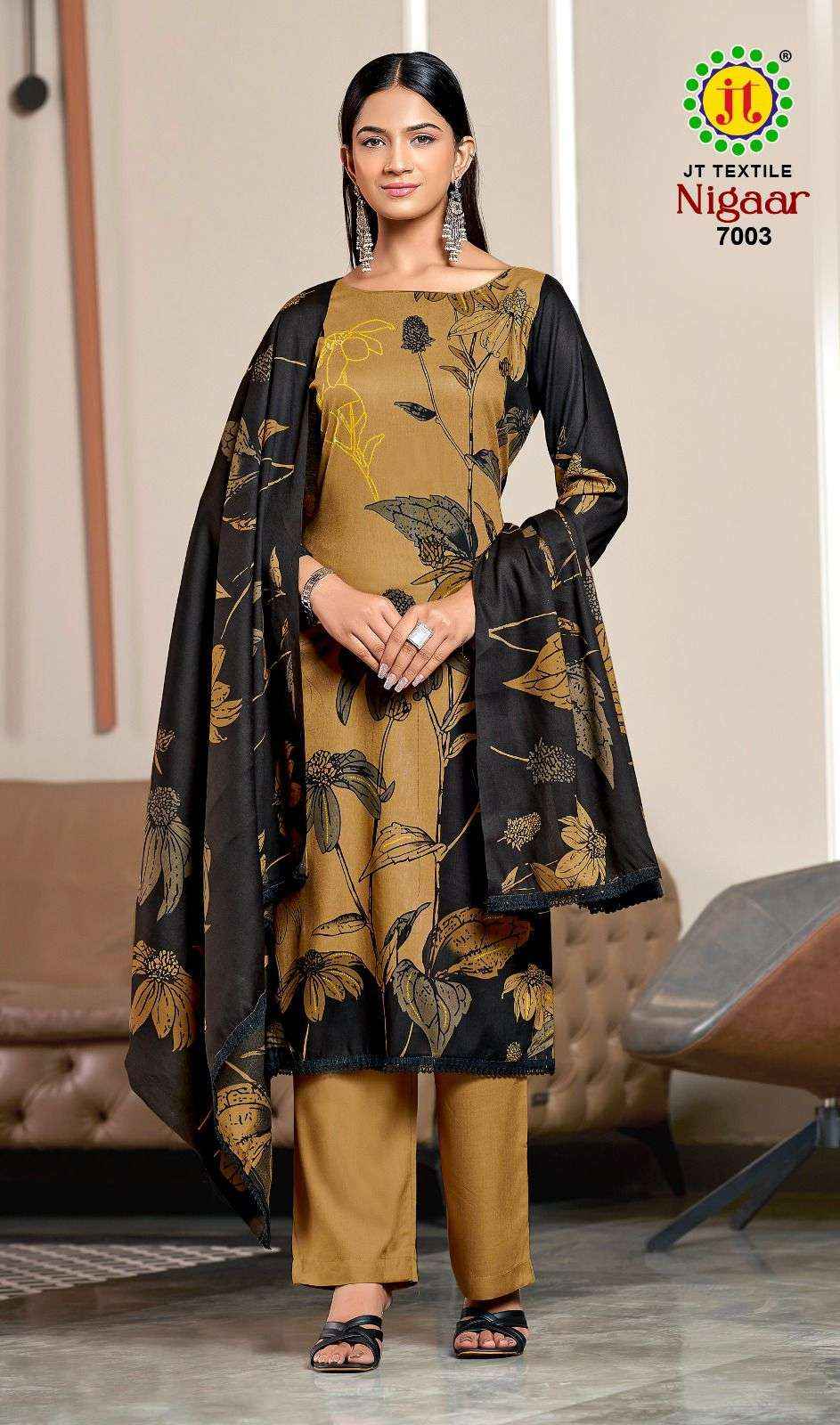Jt Nigaar Vol 7 Rayon Dress Material 5 pcs Catalogue
