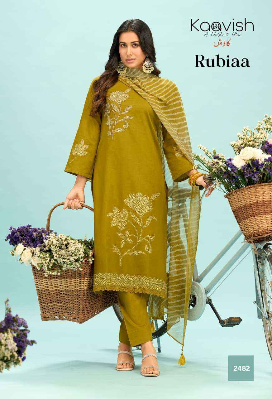 Kaavish Rubiaa Lawn Cotton Dress Material 4 pcs Catalogue