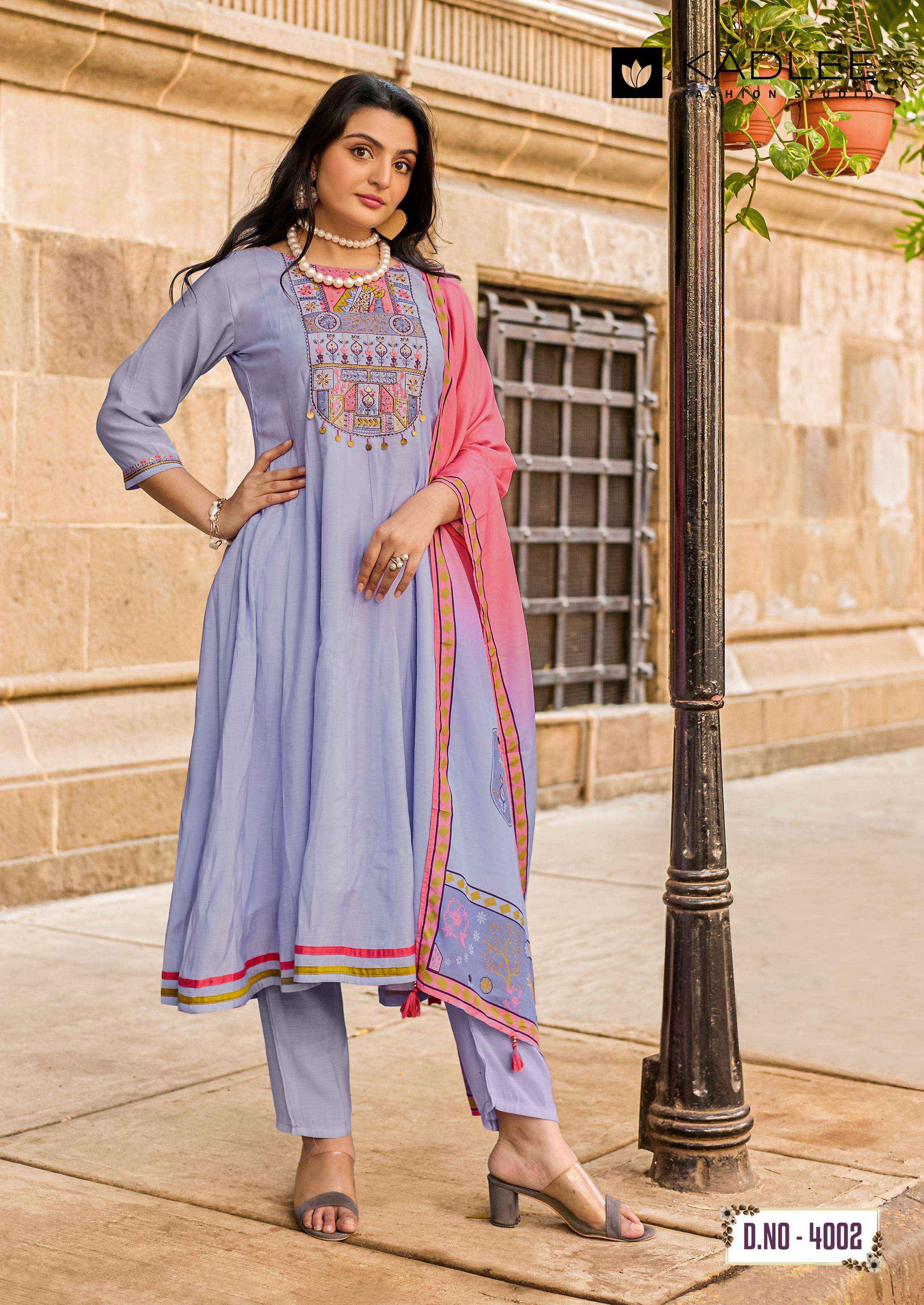 Kadlee Roopam Chanderi Kurti Combo 5 pcs Catalogue