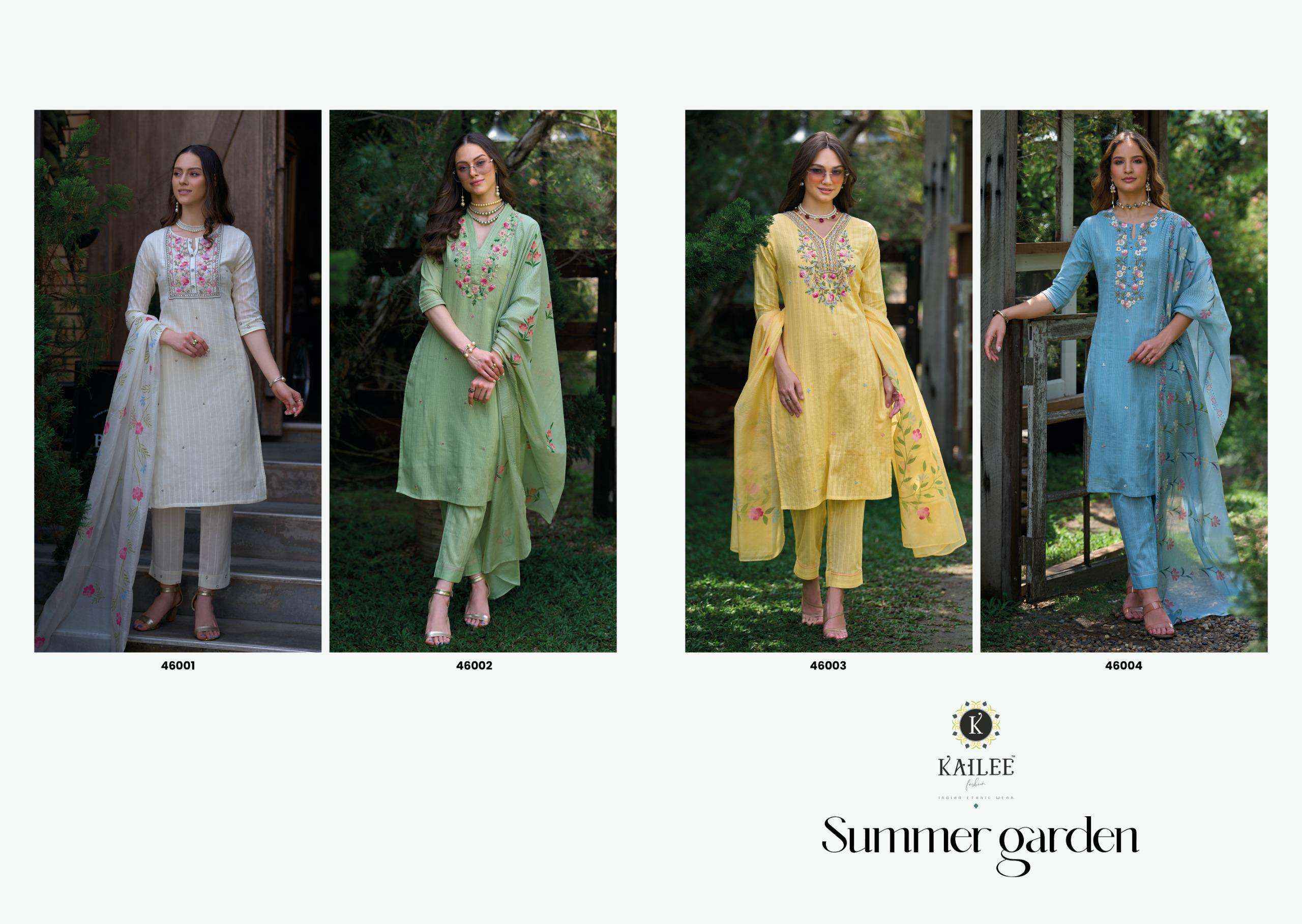 Kailee Fashion Summer Garden Cotton Kurti Combo 4 pcs Catalogue