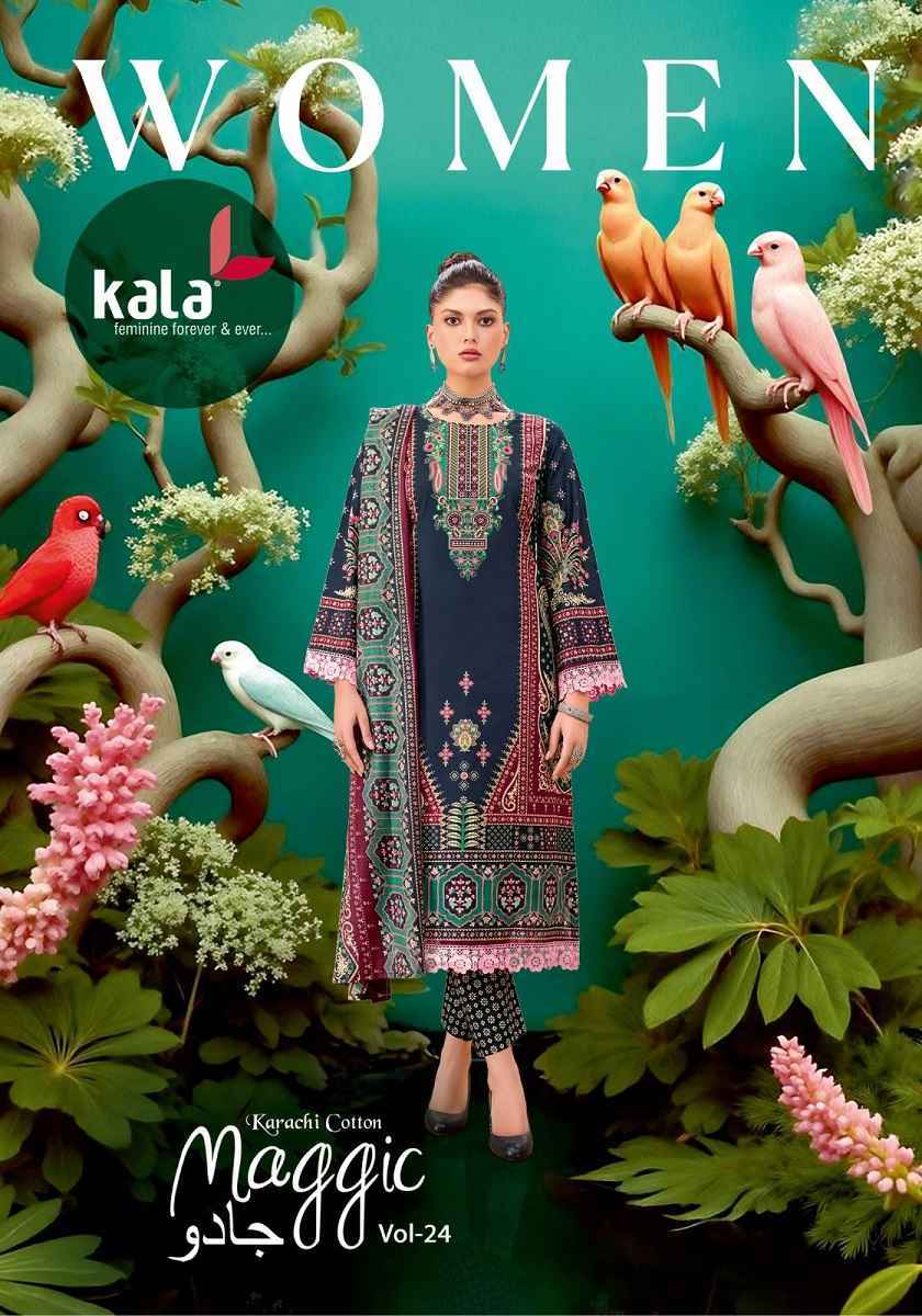 Kala Maggic Vol 24 Cotton Dress Material 12 pcs Catalogue