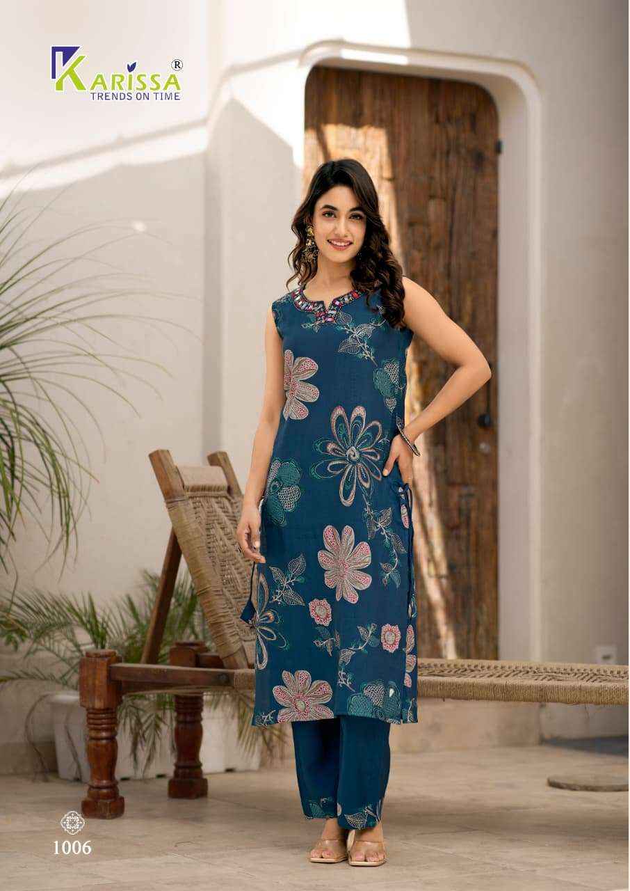 Karissa Mishka Viscose Kurti With Bottom 6 pcs Catalogue