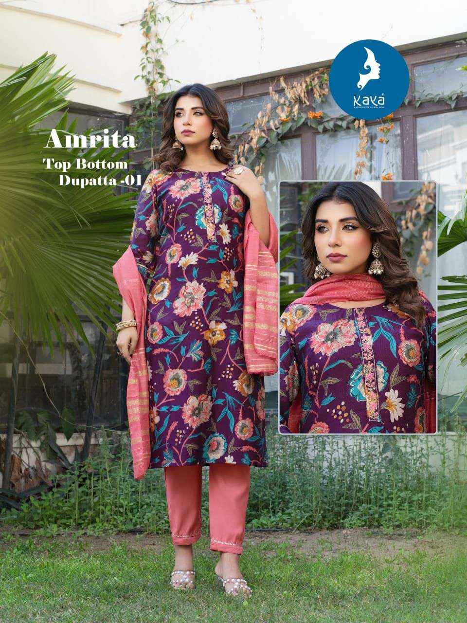 Kaya Amrita Vertican Kurti Combo 6 pcs Catalogue