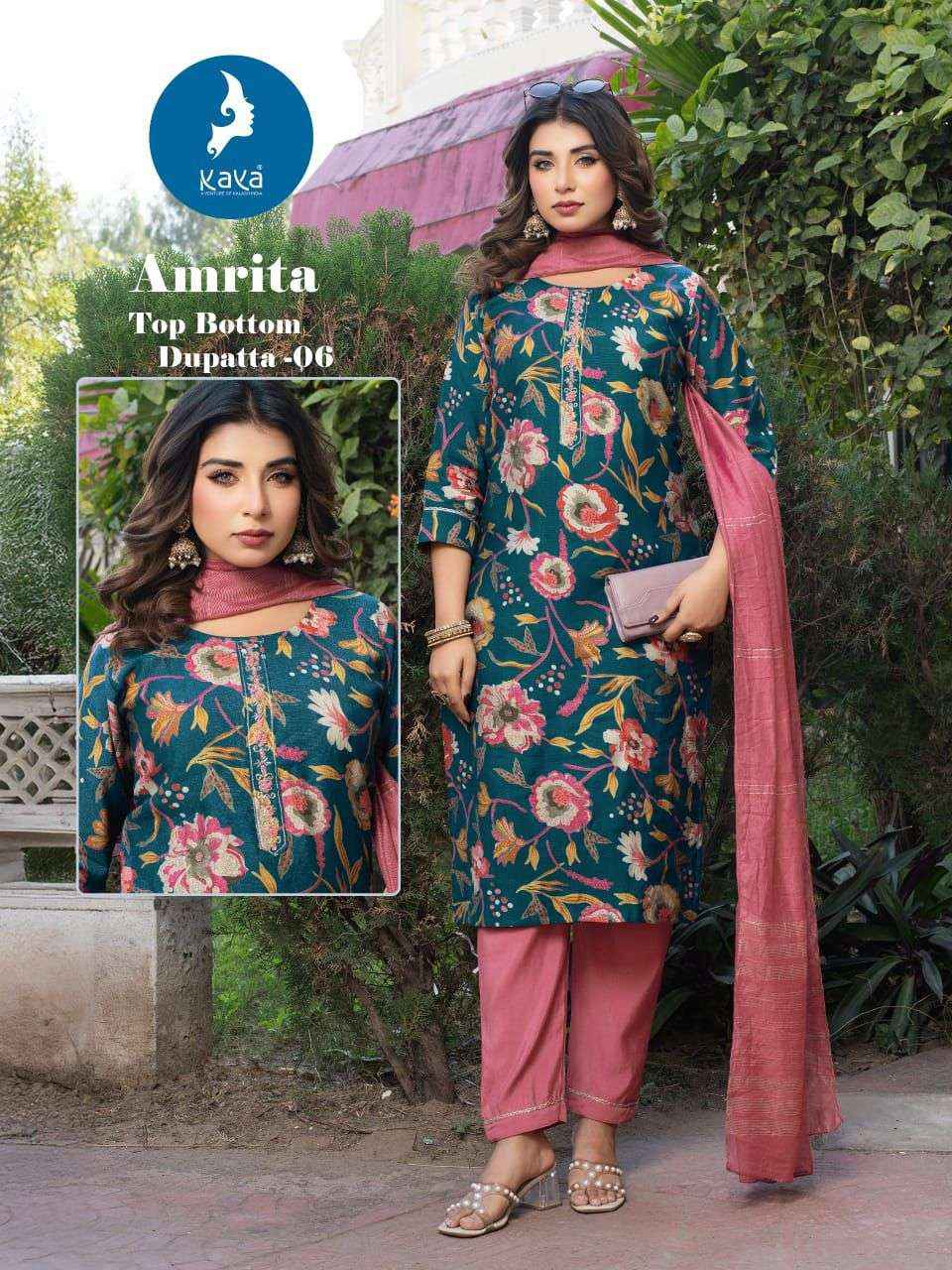 Kaya Amrita Vertican Kurti Combo 6 pcs Catalogue