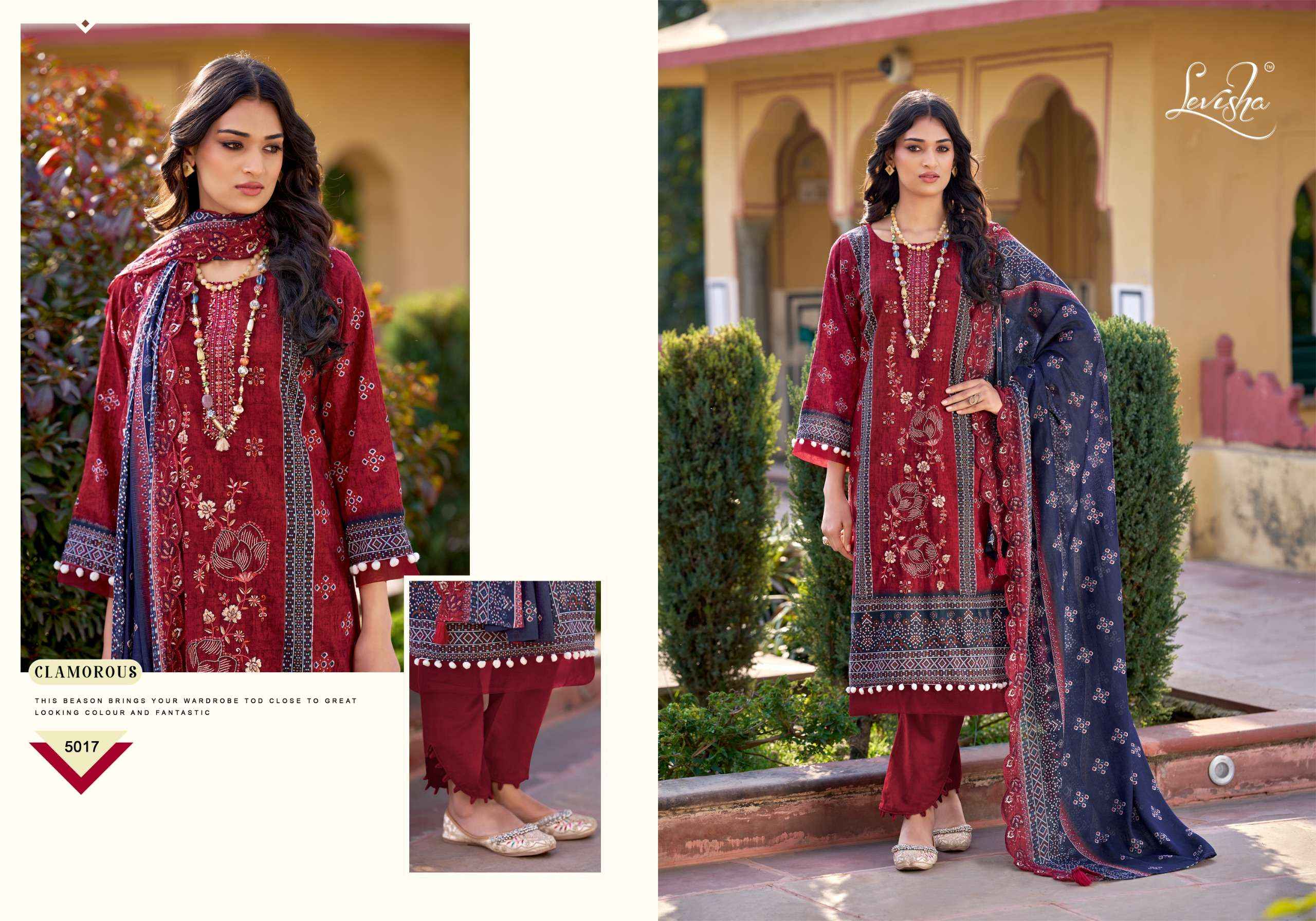 Levisha Bin Saeed Vol 5 Lawn Cotton Dress Material 6 pcs Catalogue