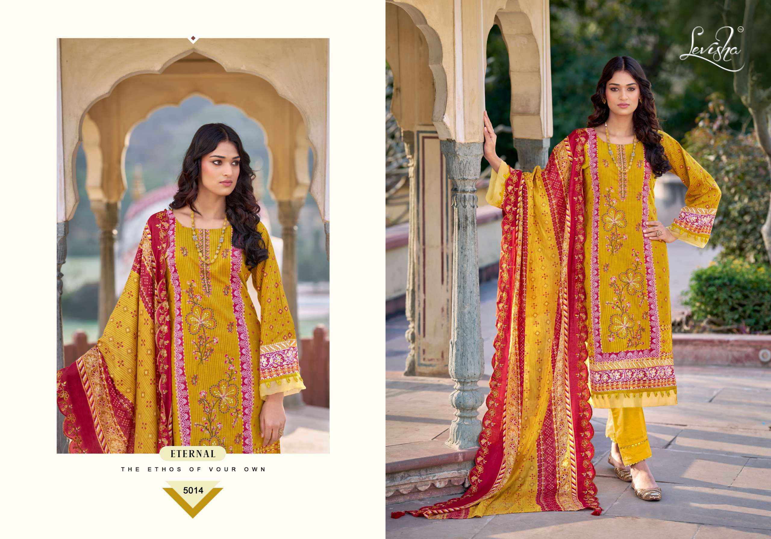 Levisha Bin Saeed Vol 5 Lawn Cotton Dress Material 6 pcs Catalogue