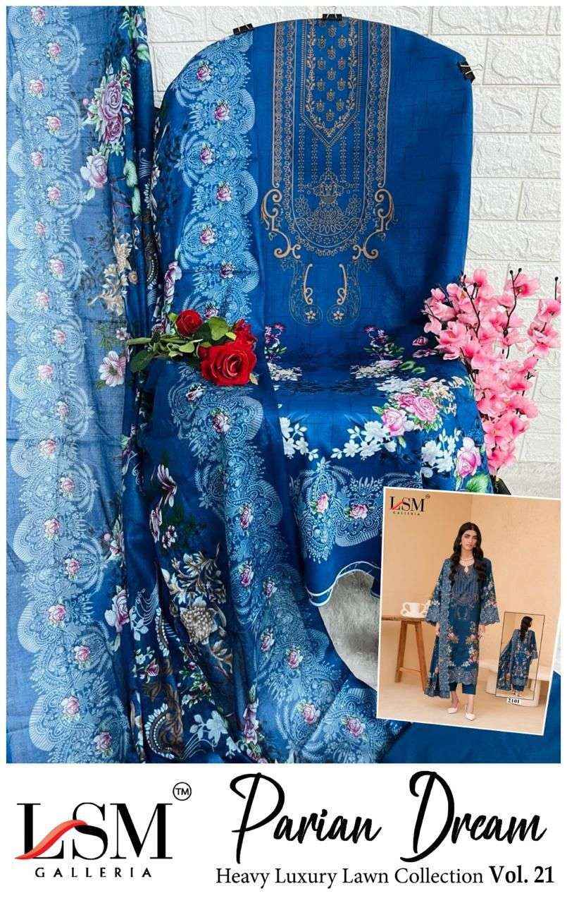 LSM Galleria Parian Dream Vol 21 Lawn Dress Material 6 pcs Catalogue