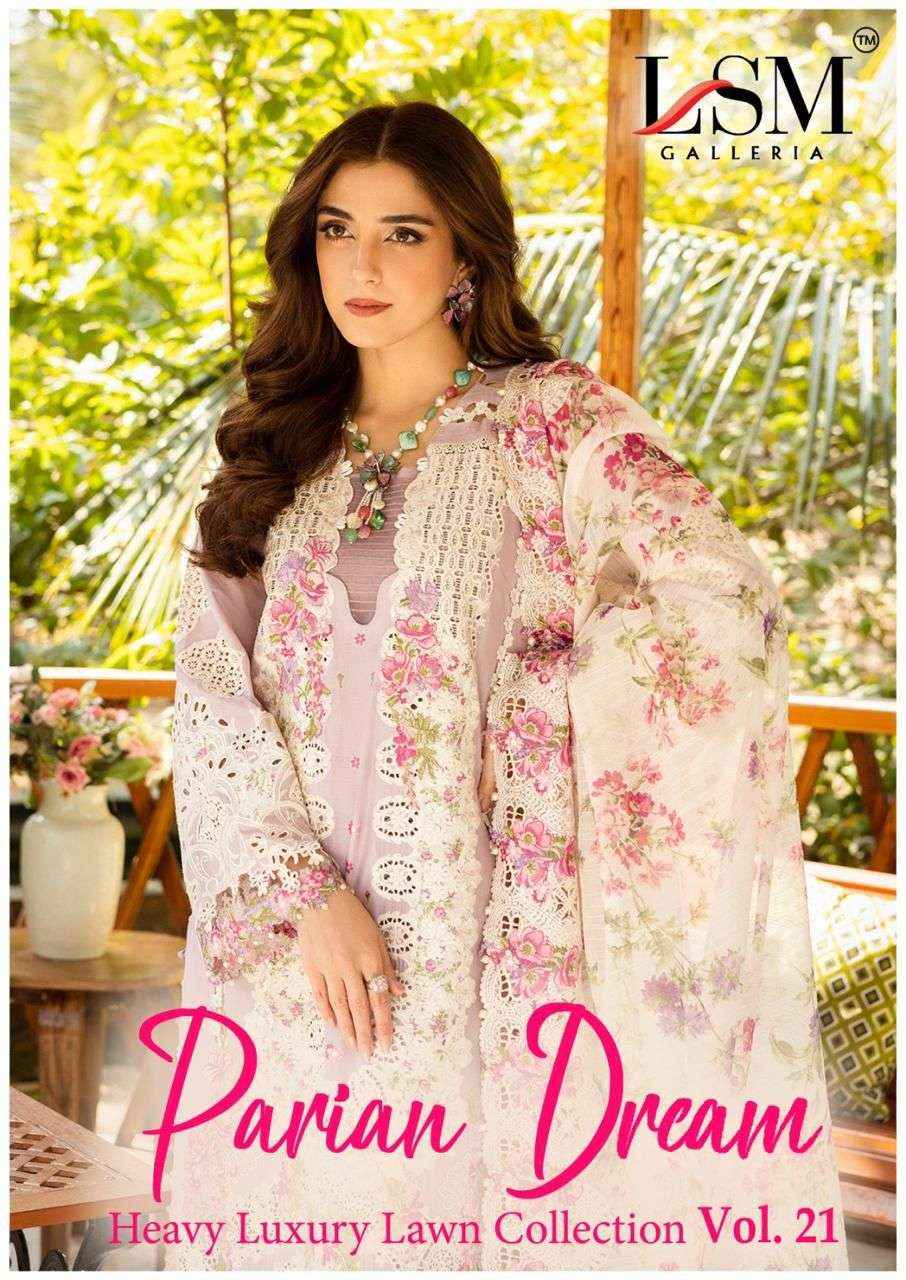 LSM Galleria Parian Dream Vol 21 Lawn Dress Material 6 pcs Catalogue