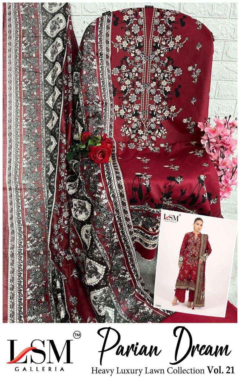 LSM Galleria Parian Dream Vol 21 Lawn Dress Material 6 pcs Catalogue