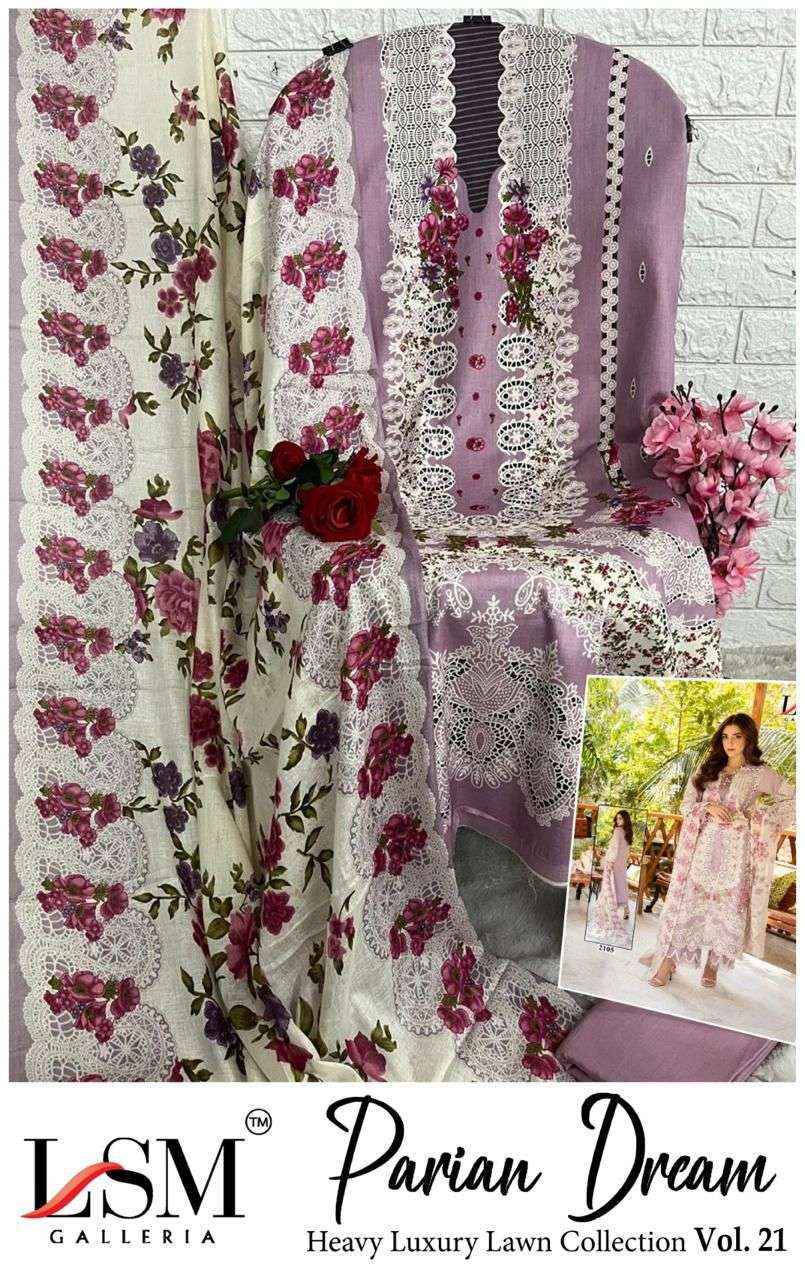 LSM Galleria Parian Dream Vol 21 Lawn Dress Material 6 pcs Catalogue