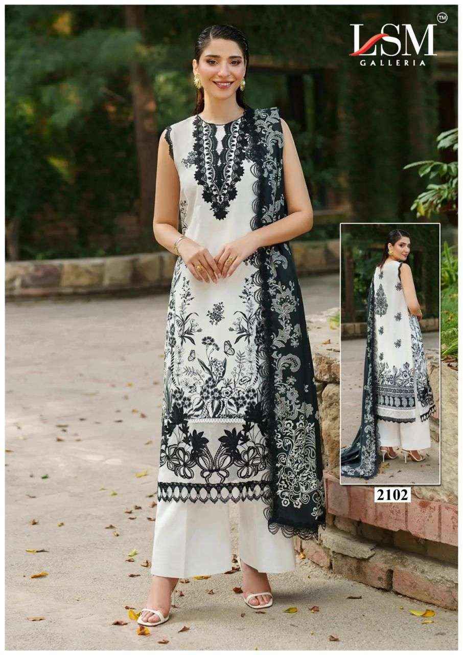 LSM Galleria Parian Dream Vol 21 Readymade Lawn Dress 6 pcs Catalogue