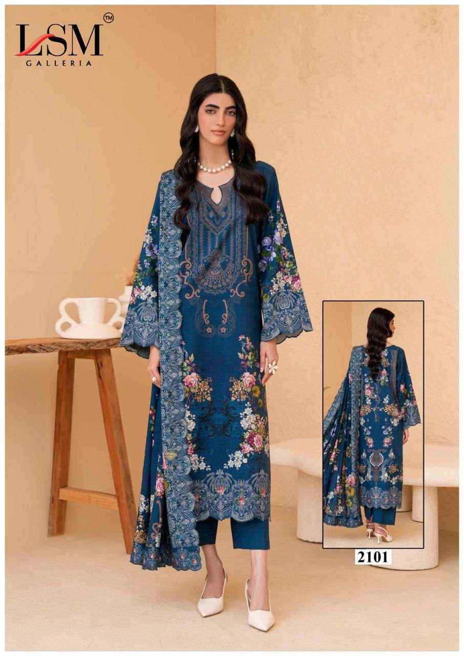 LSM Galleria Parian Dream Vol 21 Readymade Lawn Dress 6 pcs Catalogue