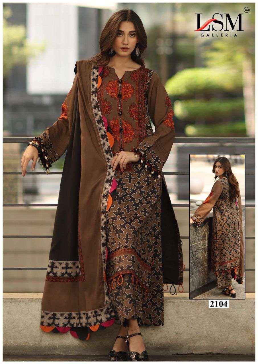 LSM Galleria Parian Dream Vol 21 Readymade Lawn Dress 6 pcs Catalogue