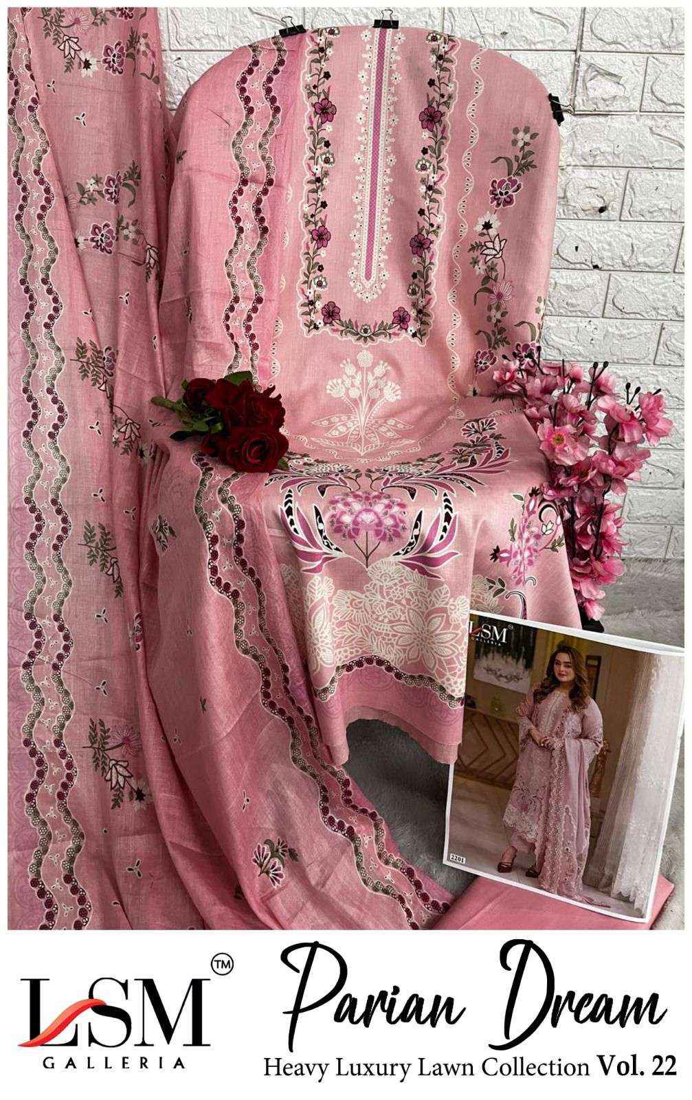 LSM Galleria Parian Dream Vol 22 Lawn Dress Material 6 pcs Catalogue