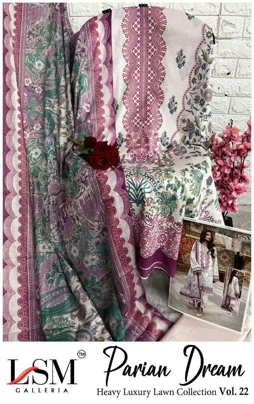 LSM Galleria Parian Dream Vol 22 Lawn Dress Material 6 pcs Catalogue
