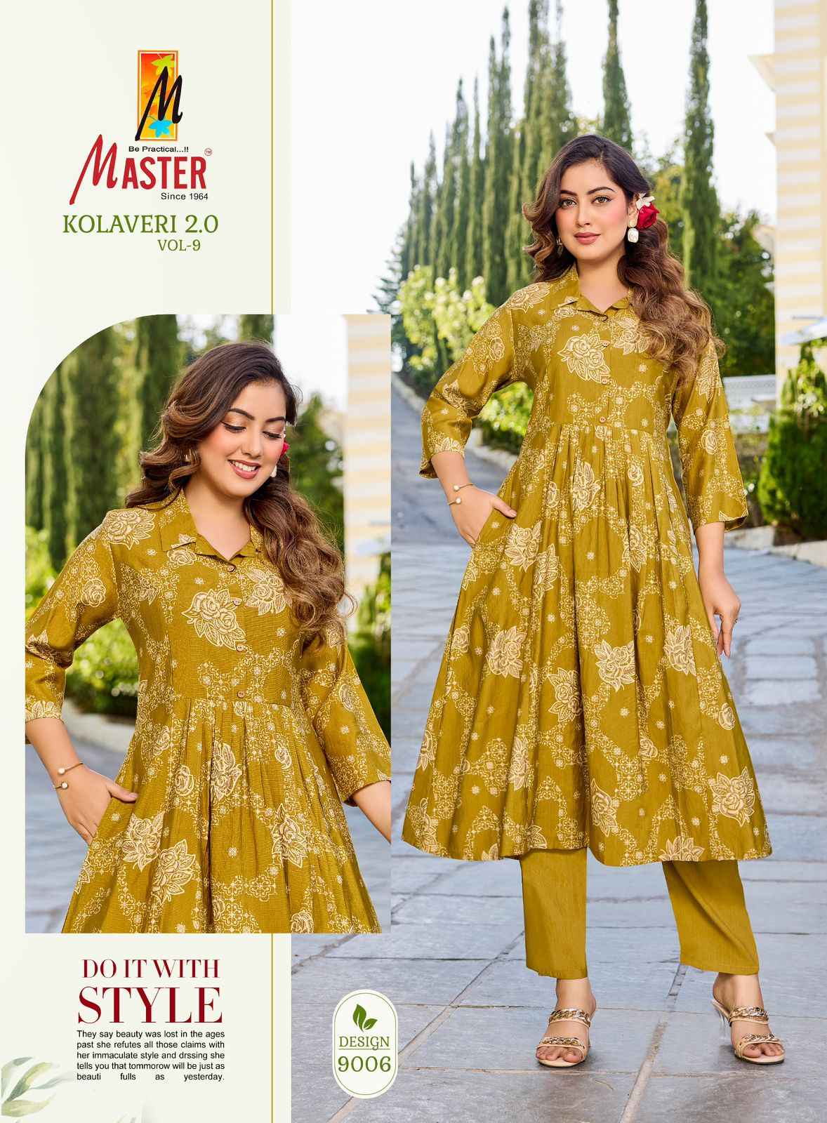 Master Kolaveri 2.0 Vol 9 Vertican Kurti With Bottom 10 pcs Catalogue
