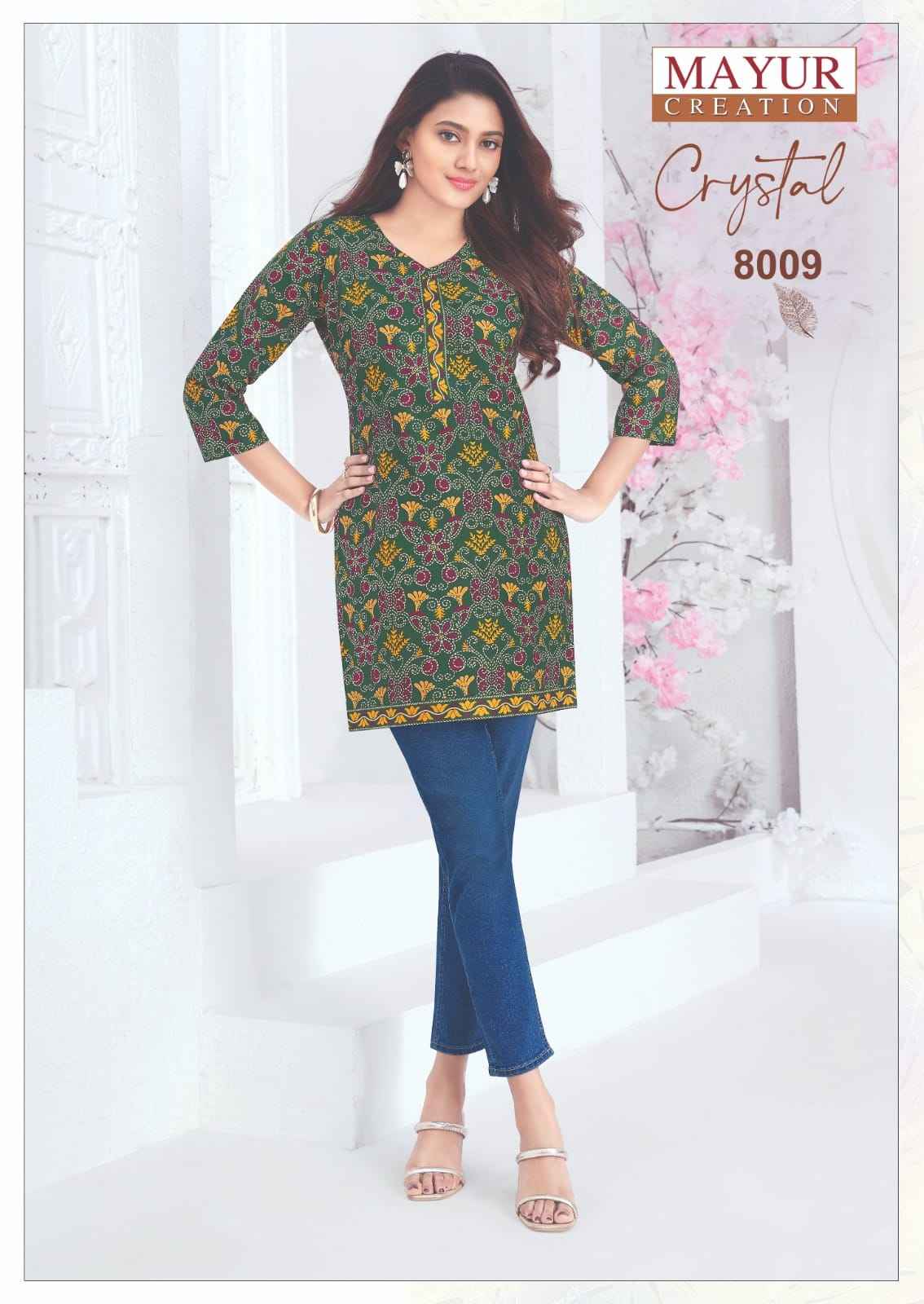 Mayur Creation Crystal Vol 8 Poplin Cotton Tunic Top 12 pcs Catalogue