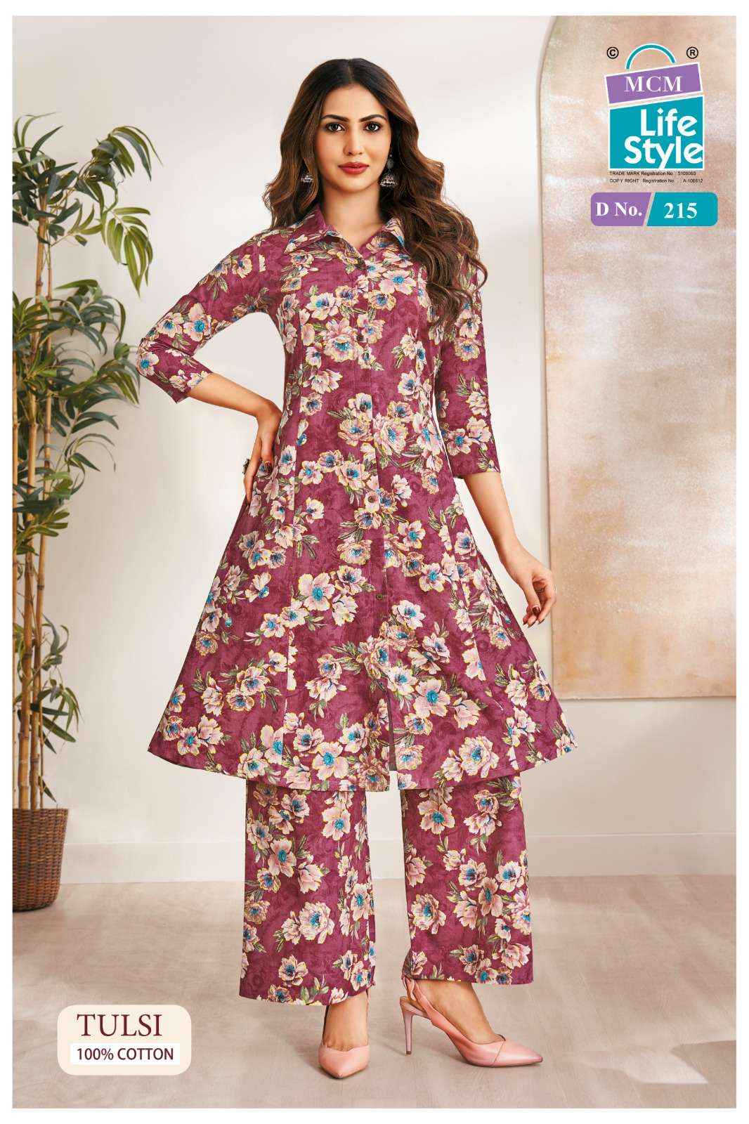 MCM Lifestyle Tulsi Vol 2 Anarkali Cotton Co Ord Set 10 pcs Catalogue