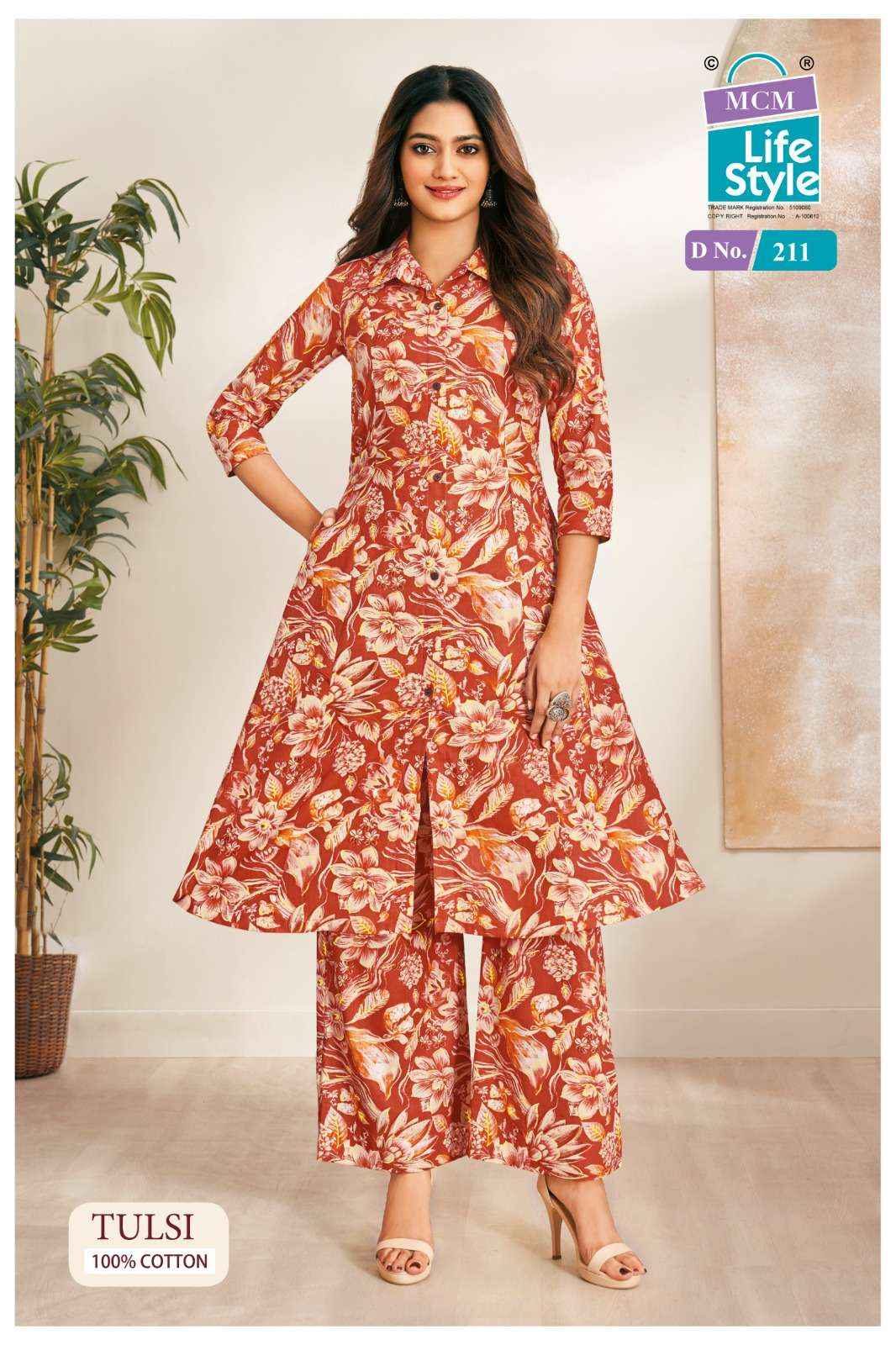 MCM Lifestyle Tulsi Vol 2 Anarkali Cotton Co Ord Set 10 pcs Catalogue