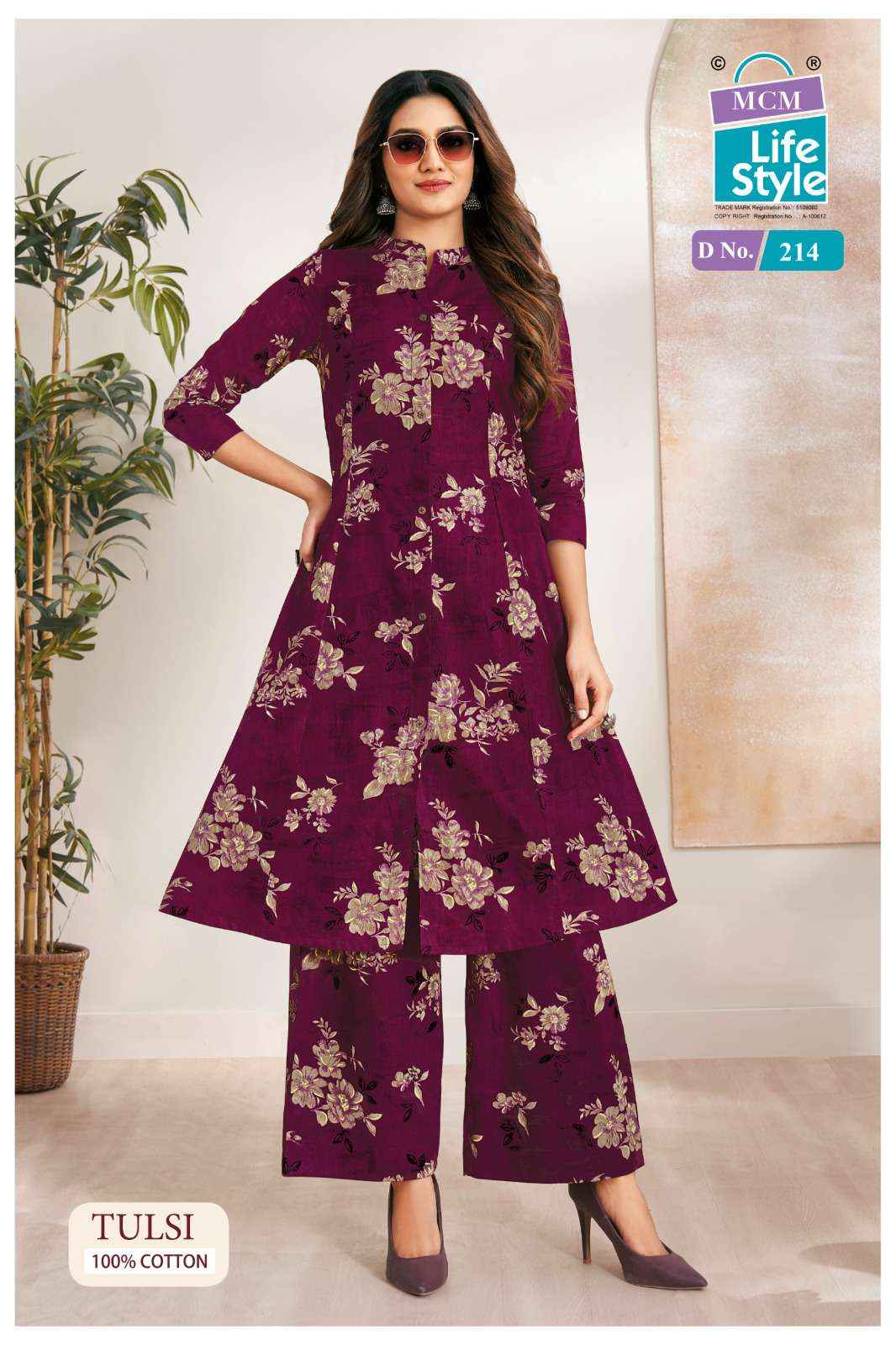MCM Lifestyle Tulsi Vol 2 Anarkali Cotton Co Ord Set 10 pcs Catalogue