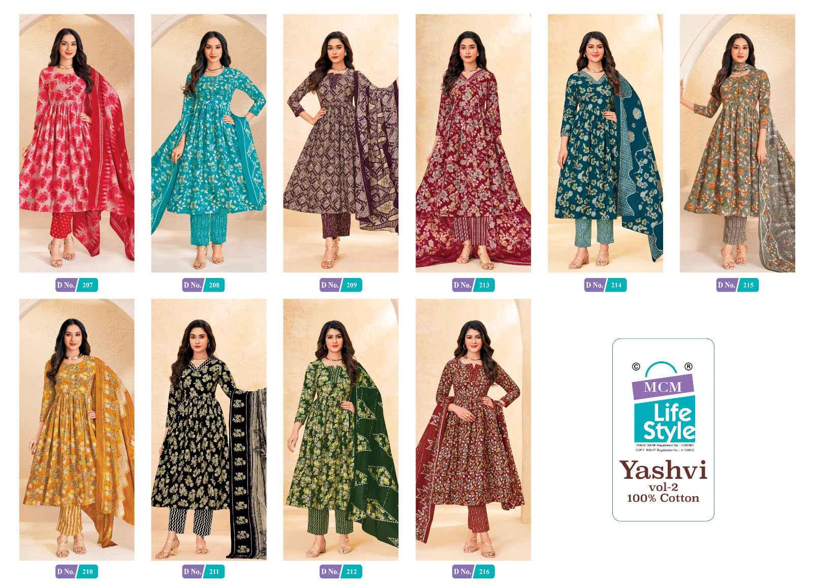 MCM Lifestyle Yashvi Vol 2 Readymade Cotton Dress 10 pcs Catalogue