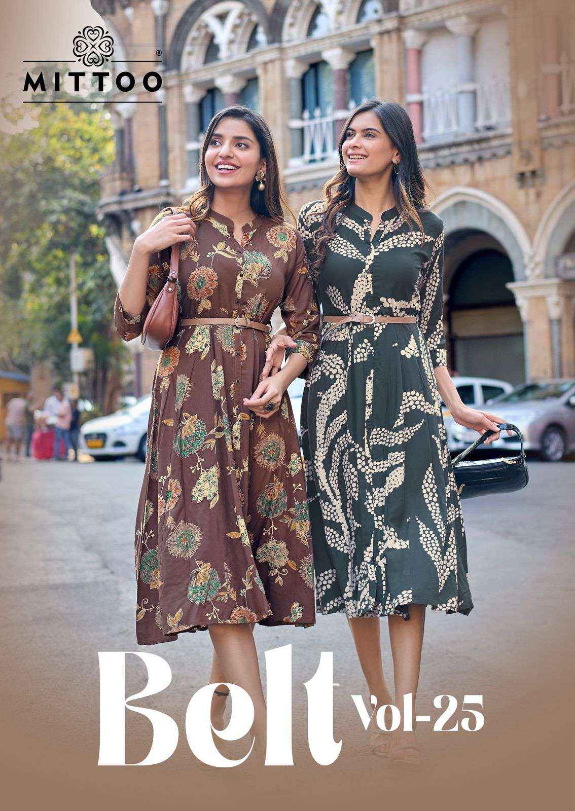 Mittoo Belt Vol 25 Rayon Kurti 6 pcs Catalogue