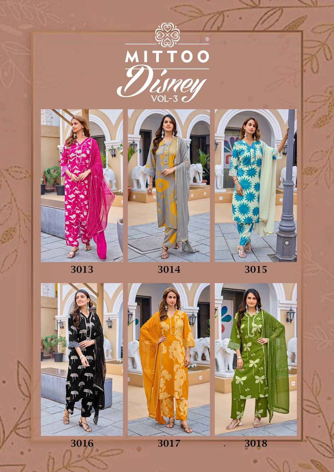 Mittoo Disney Vol 3 Rayon Kurti Combo 6 pcs Catalogue