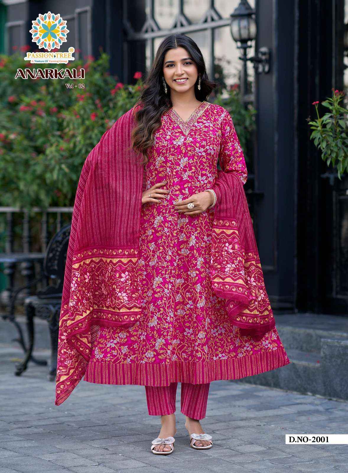 Passion Tree Anarkali Vol 2 Cotton Kurti Combo 8 pcs Catalogue