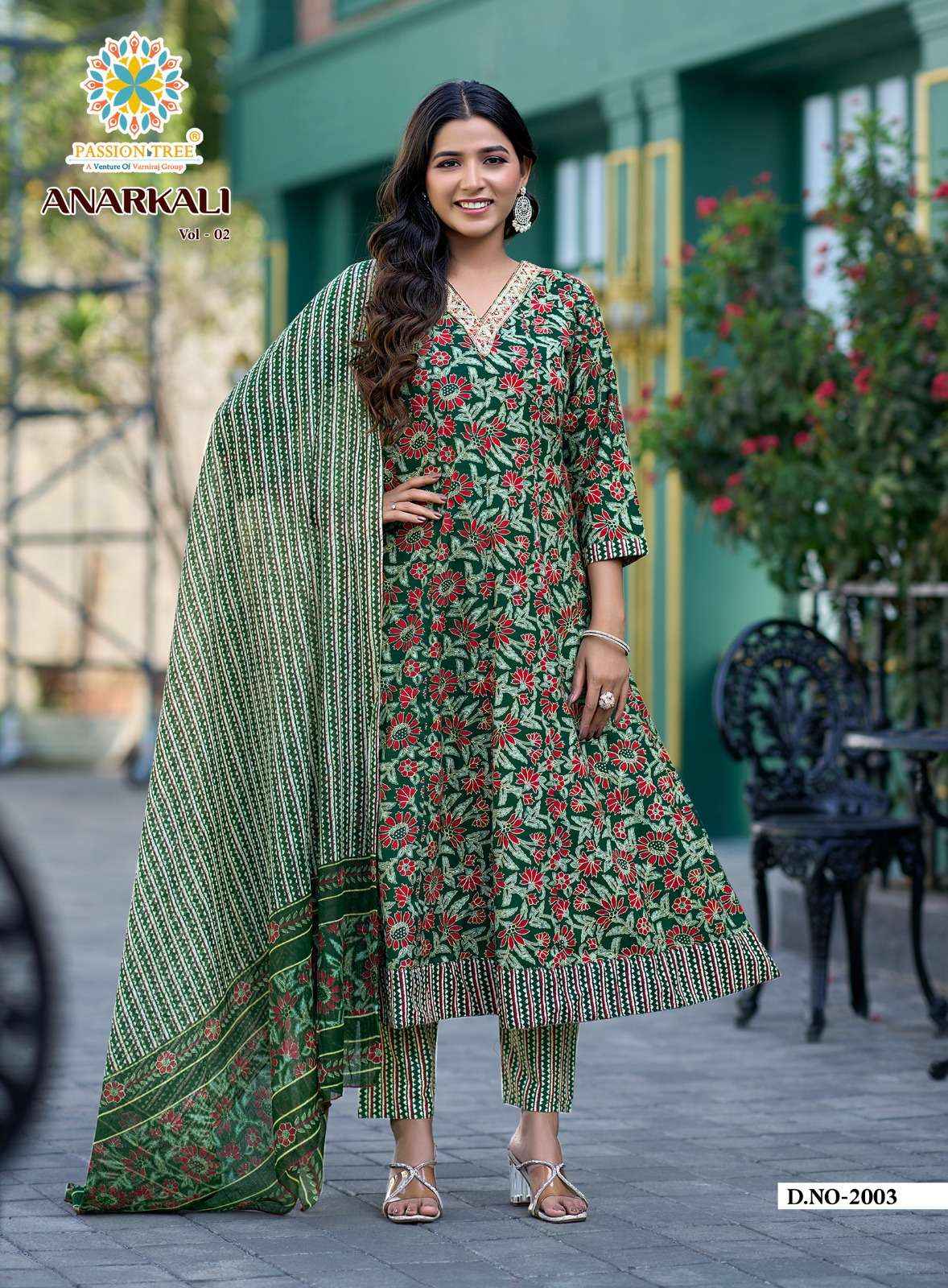 Passion Tree Anarkali Vol 2 Cotton Kurti Combo 8 pcs Catalogue