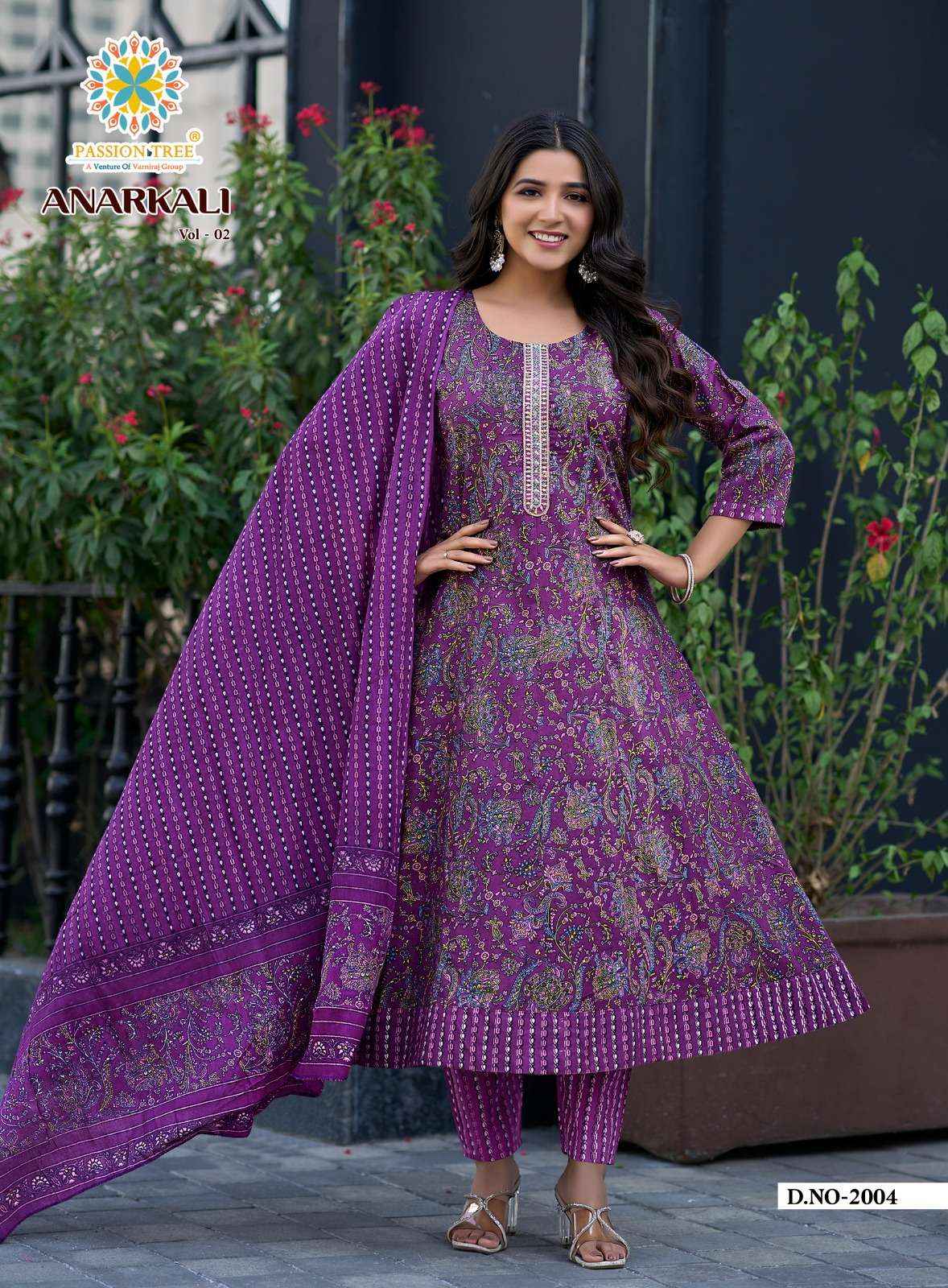 Passion Tree Anarkali Vol 2 Cotton Kurti Combo 8 pcs Catalogue