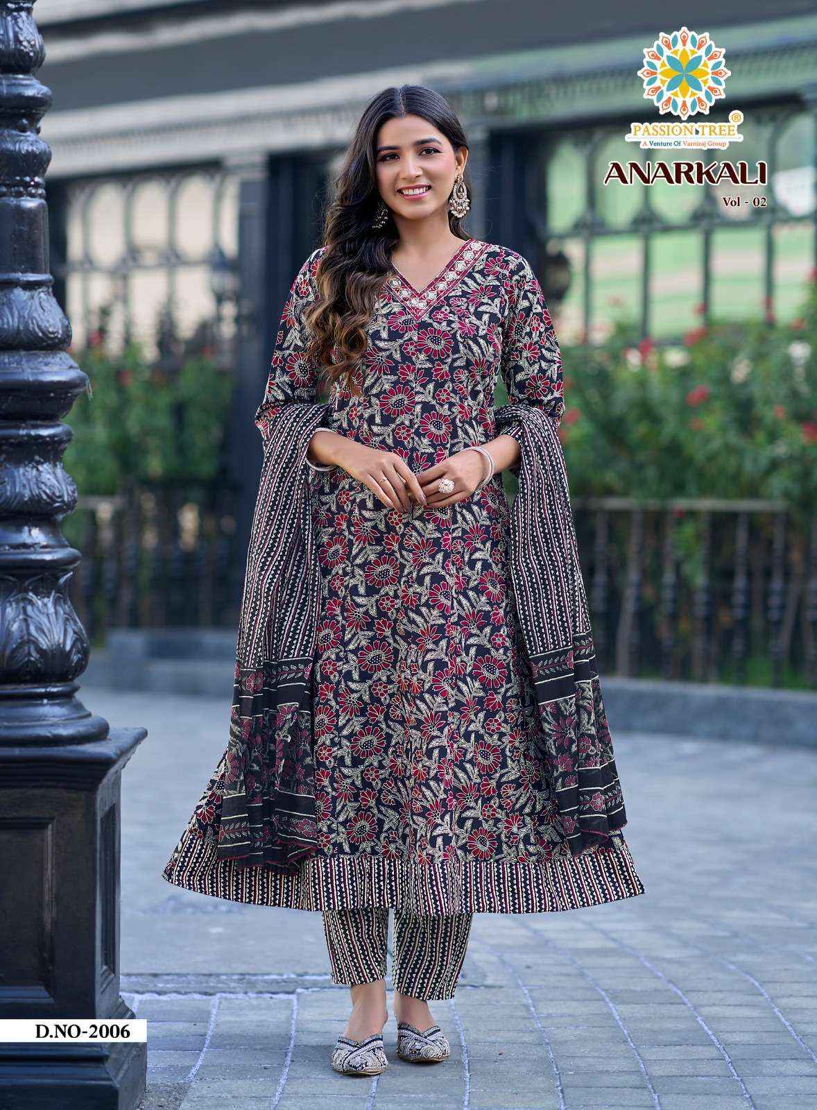 Passion Tree Anarkali Vol 2 Cotton Kurti Combo 8 pcs Catalogue